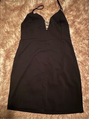 Charlotte Russe Bodycon Mini Dress with Rhinestone Detail